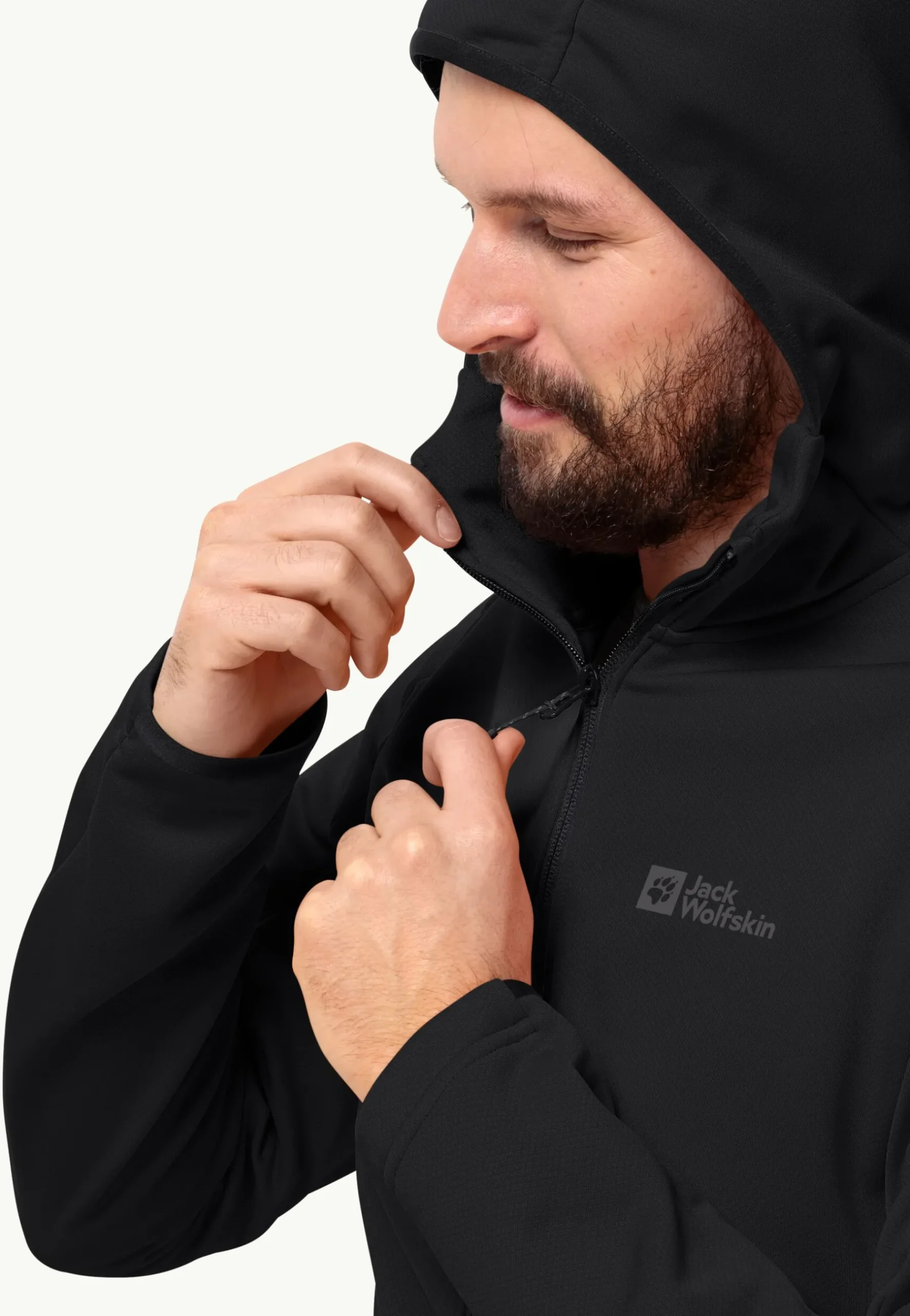 Jack Wolfskin Alpgrat Hooded Fz M|Heren Wandelen|Voor- En Najaarsjacks/-Jassen