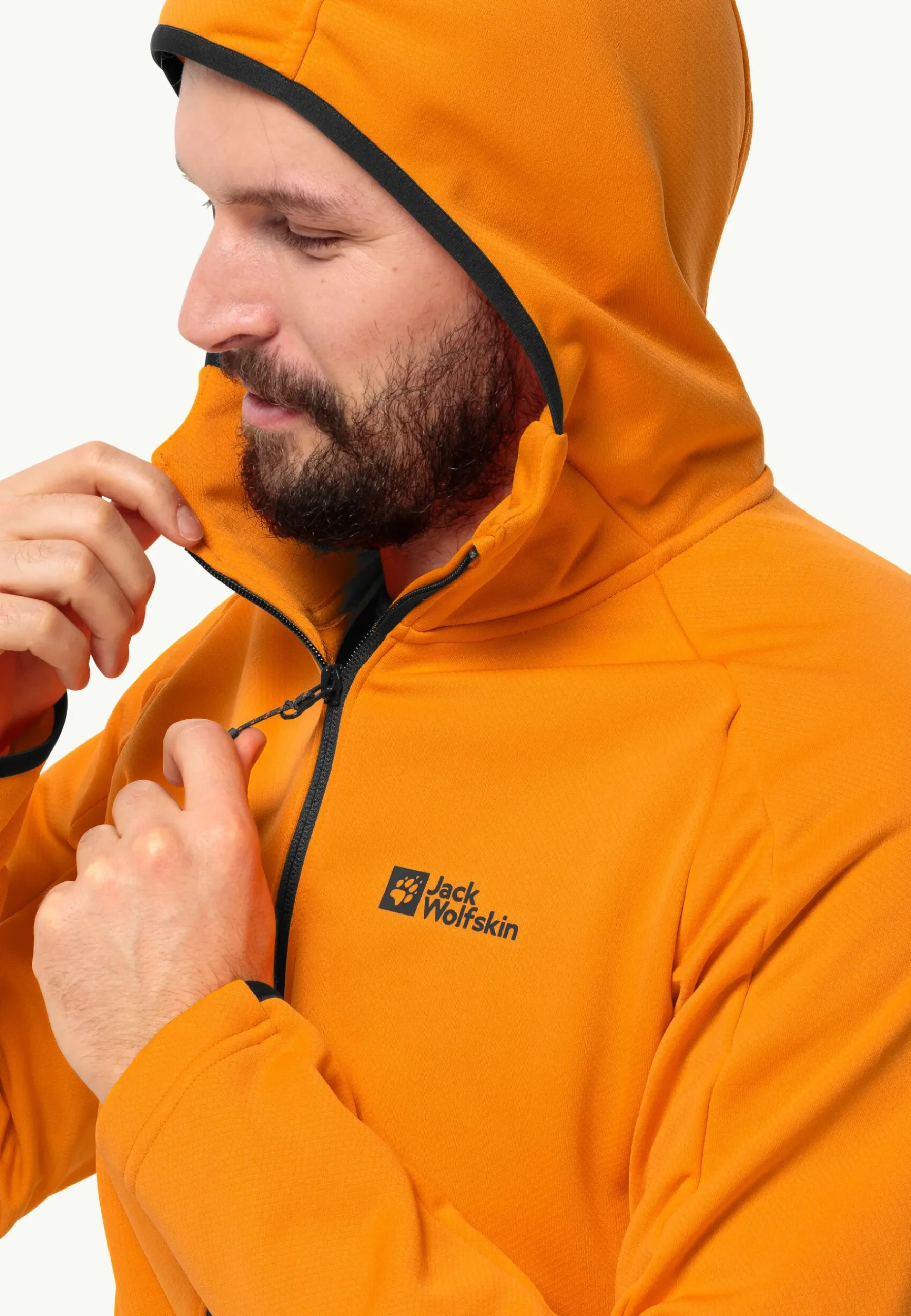 Jack Wolfskin Alpgrat Hooded Fz M|Heren Wandelen|Voor- En Najaarsjacks/-Jassen