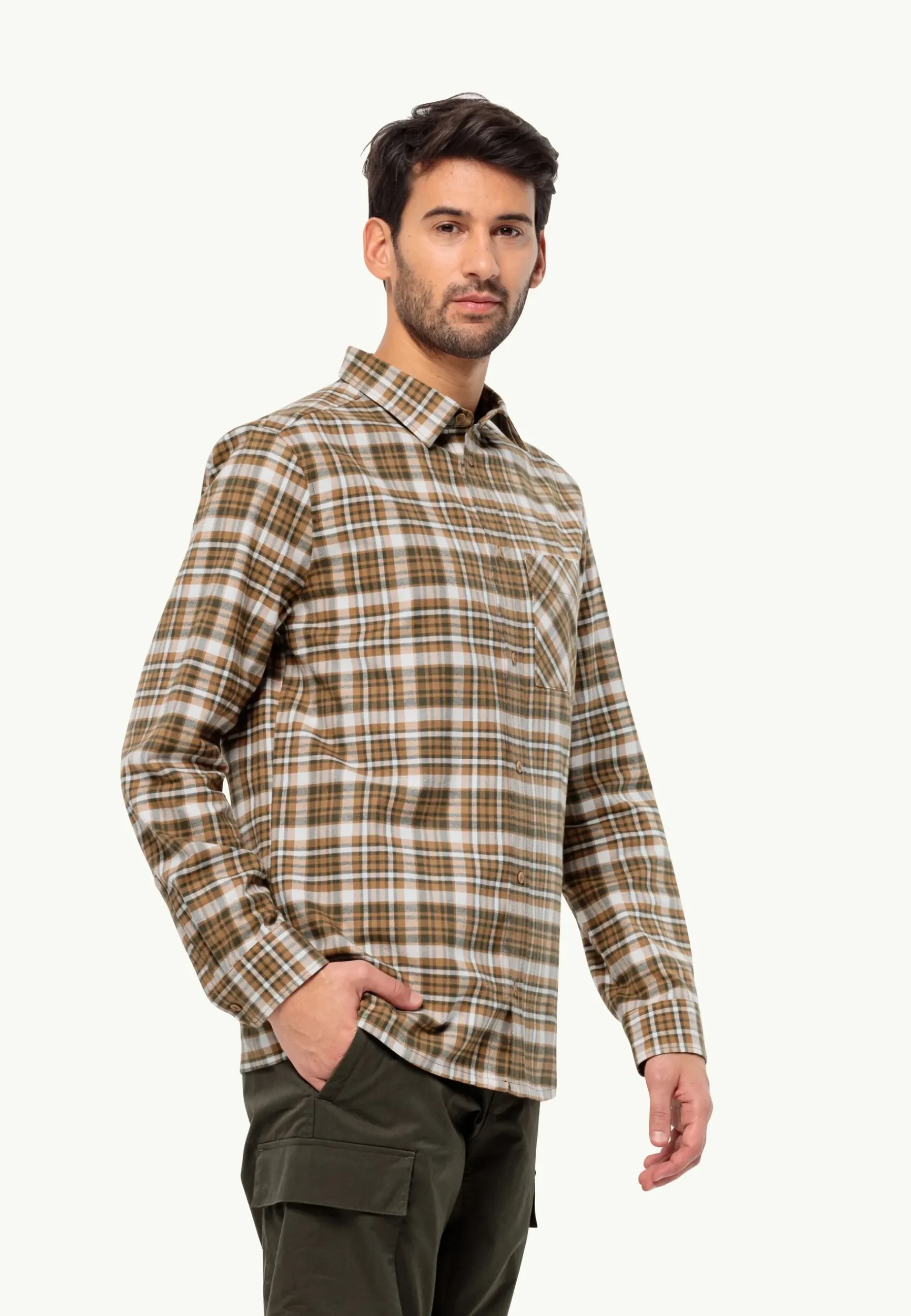 Jack Wolfskin Bergweg Shirt M|Heren Lifestyle|Overhemden
