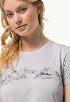 Jack Wolfskin Crosstrail Graphic T W|DAMES Wandelen|Functionele Shirts
