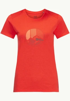 Jack Wolfskin Crosstrail Graphic T W|DAMES Wandelen|Functionele Shirts
