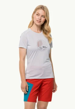 Jack Wolfskin Crosstrail Graphic T W|DAMES Wandelen|Functionele Shirts