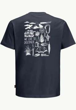 Jack Wolfskin Discover T M|Heren Lifestyle|T-Shirts & Longsleeves