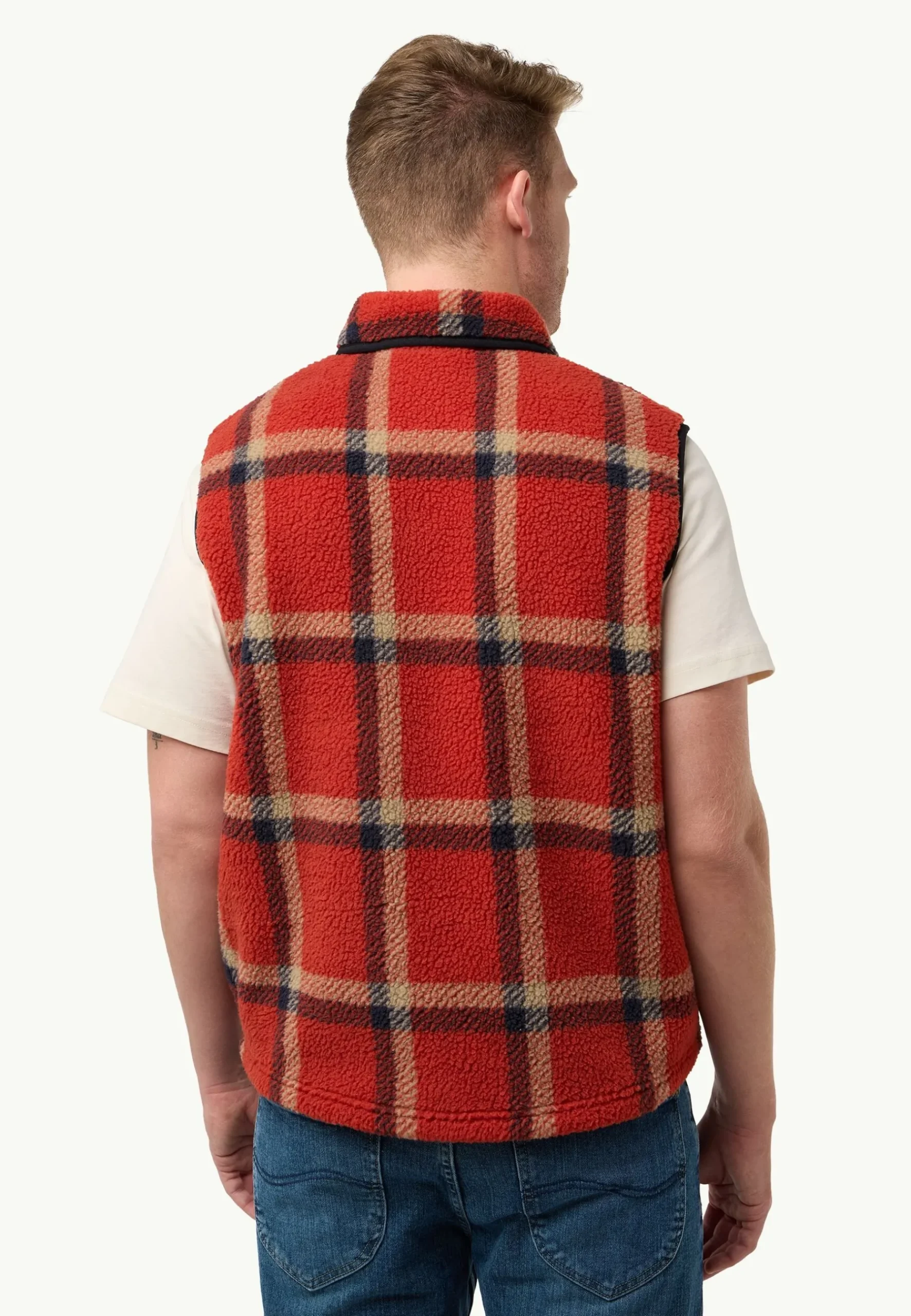 Jack Wolfskin Felslicht Check Vest M|Heren Fleece|Hoodies & Pullovers