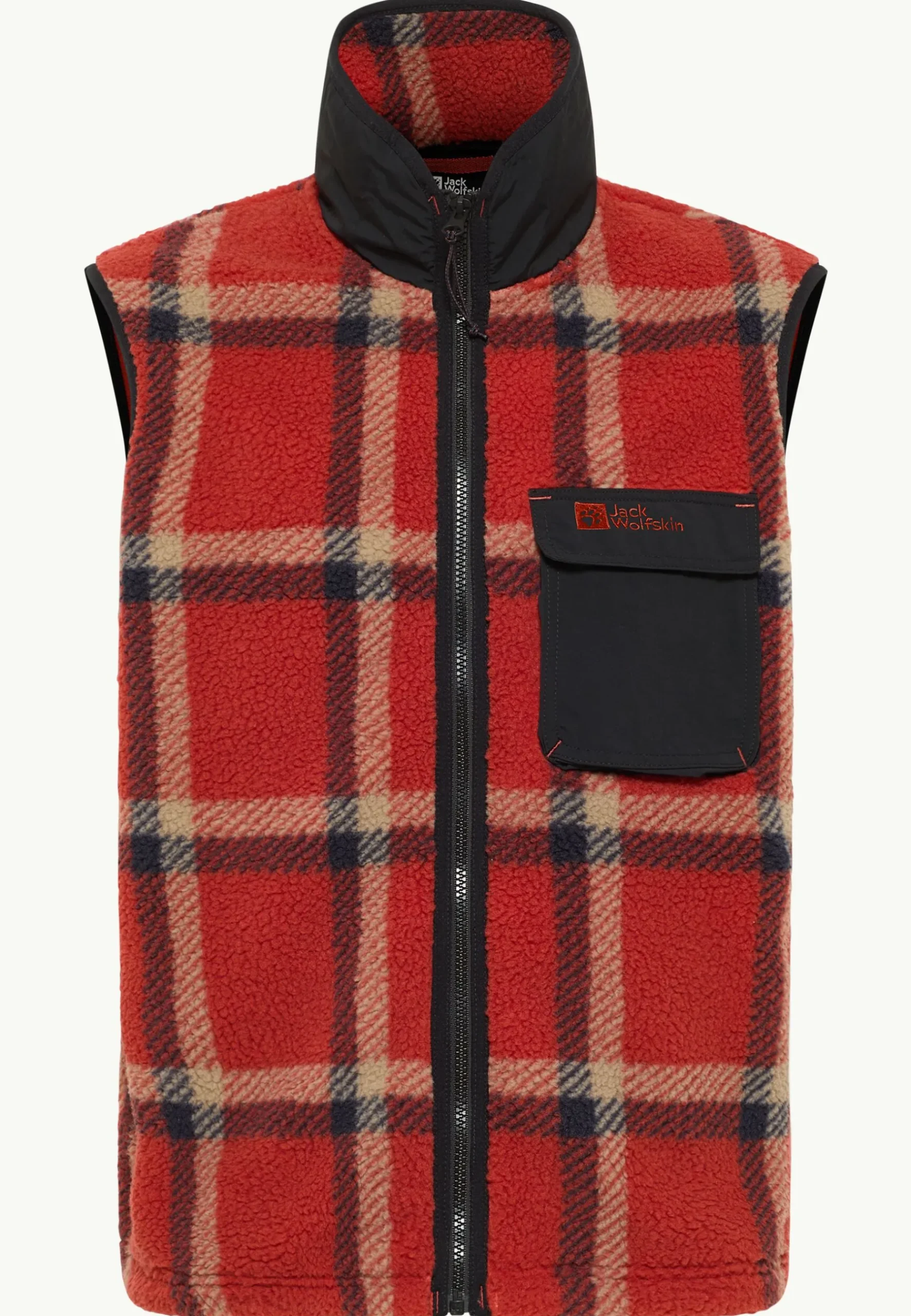 Jack Wolfskin Felslicht Check Vest M|Heren Fleece|Hoodies & Pullovers