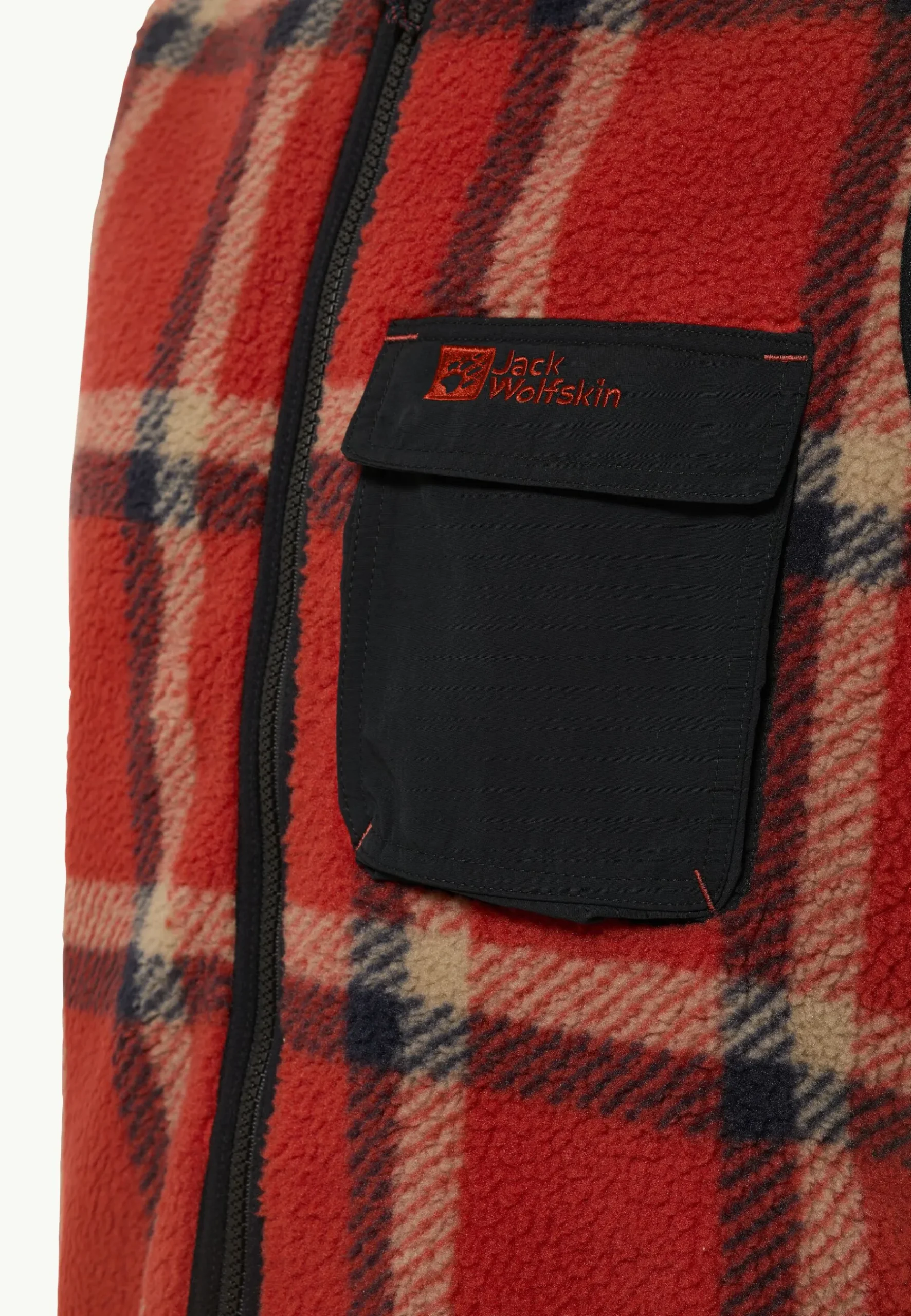 Jack Wolfskin Felslicht Check Vest M|Heren Fleece|Hoodies & Pullovers