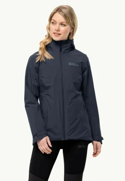 Jack Wolfskin Glaabach 3in1 Jkt W|DAMES Wandelen|Voor- En Najaarsjacks/-Jassen