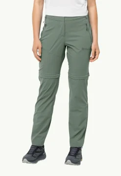 Jack Wolfskin Glastal Zip Away Pants W|DAMES Wandelen|Softshellbroeken