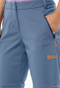 Jack Wolfskin Glastal Zip Off Pants W|DAMES Wandelen|Softshellbroeken
