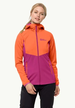Jack Wolfskin Go Hike Softshell W|DAMES Wandelen|Voor- En Najaarsjacks/-Jassen