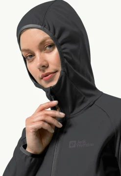 Jack Wolfskin Go Hike Softshell W|DAMES Wandelen|Voor- En Najaarsjacks/-Jassen