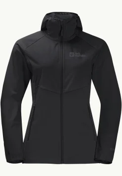 Jack Wolfskin Go Hike Softshell W|DAMES Wandelen|Voor- En Najaarsjacks/-Jassen