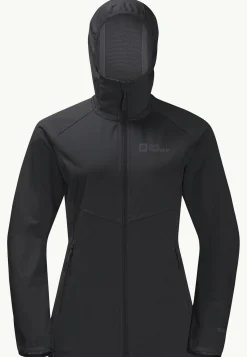 Jack Wolfskin Go Hike Softshell W|DAMES Wandelen|Voor- En Najaarsjacks/-Jassen
