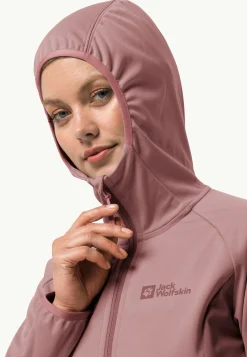 Jack Wolfskin Go Hike Softshell W|DAMES Wandelen|Voor- En Najaarsjacks/-Jassen