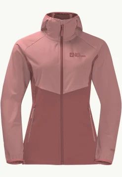 Jack Wolfskin Go Hike Softshell W|DAMES Wandelen|Voor- En Najaarsjacks/-Jassen