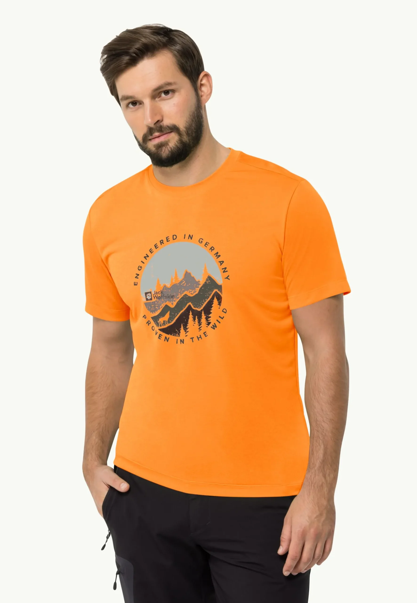 Jack Wolfskin Hiking S/s T M|Heren Wandelen|Functionele Shirts