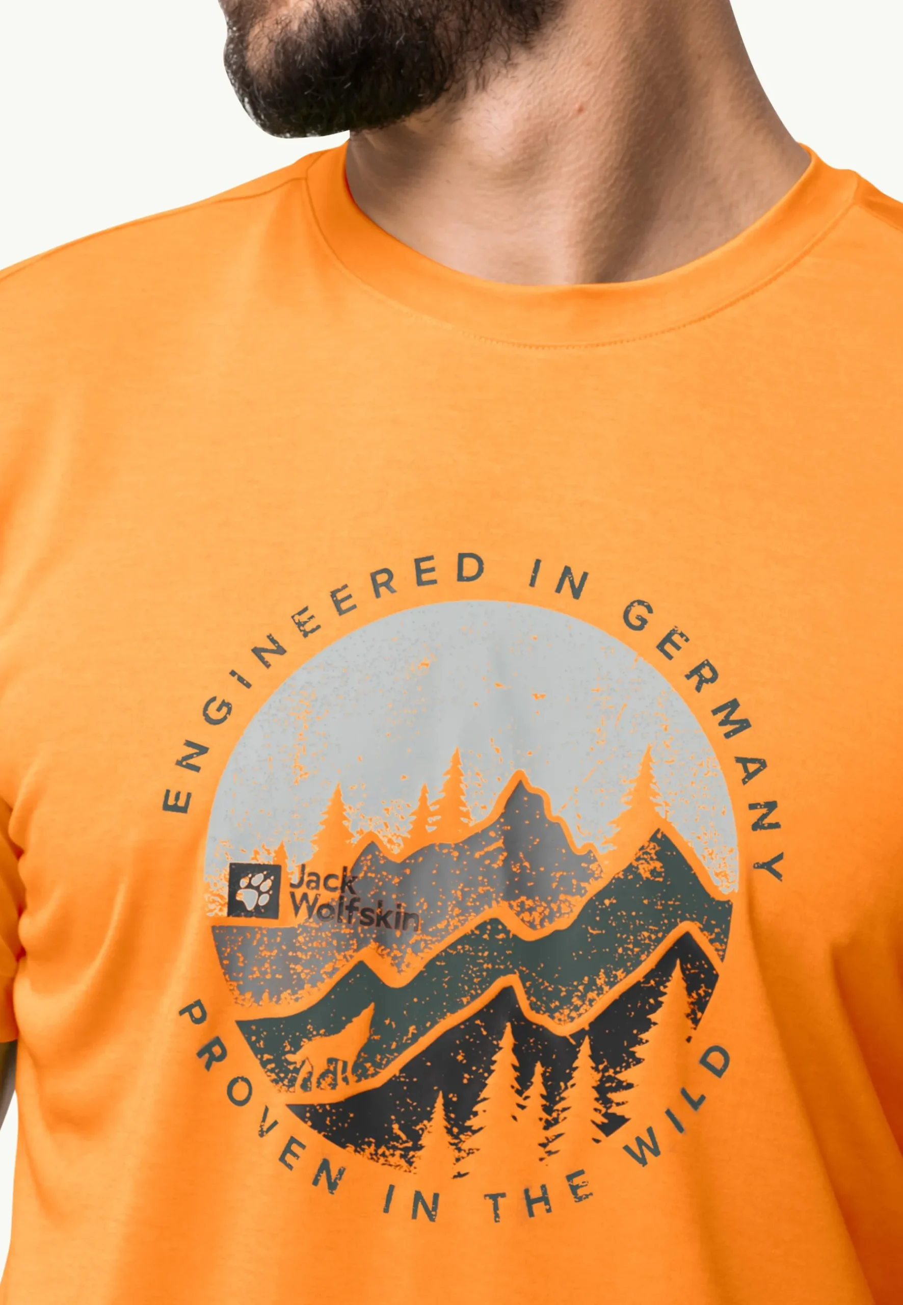Jack Wolfskin Hiking S/s T M|Heren Wandelen|Functionele Shirts