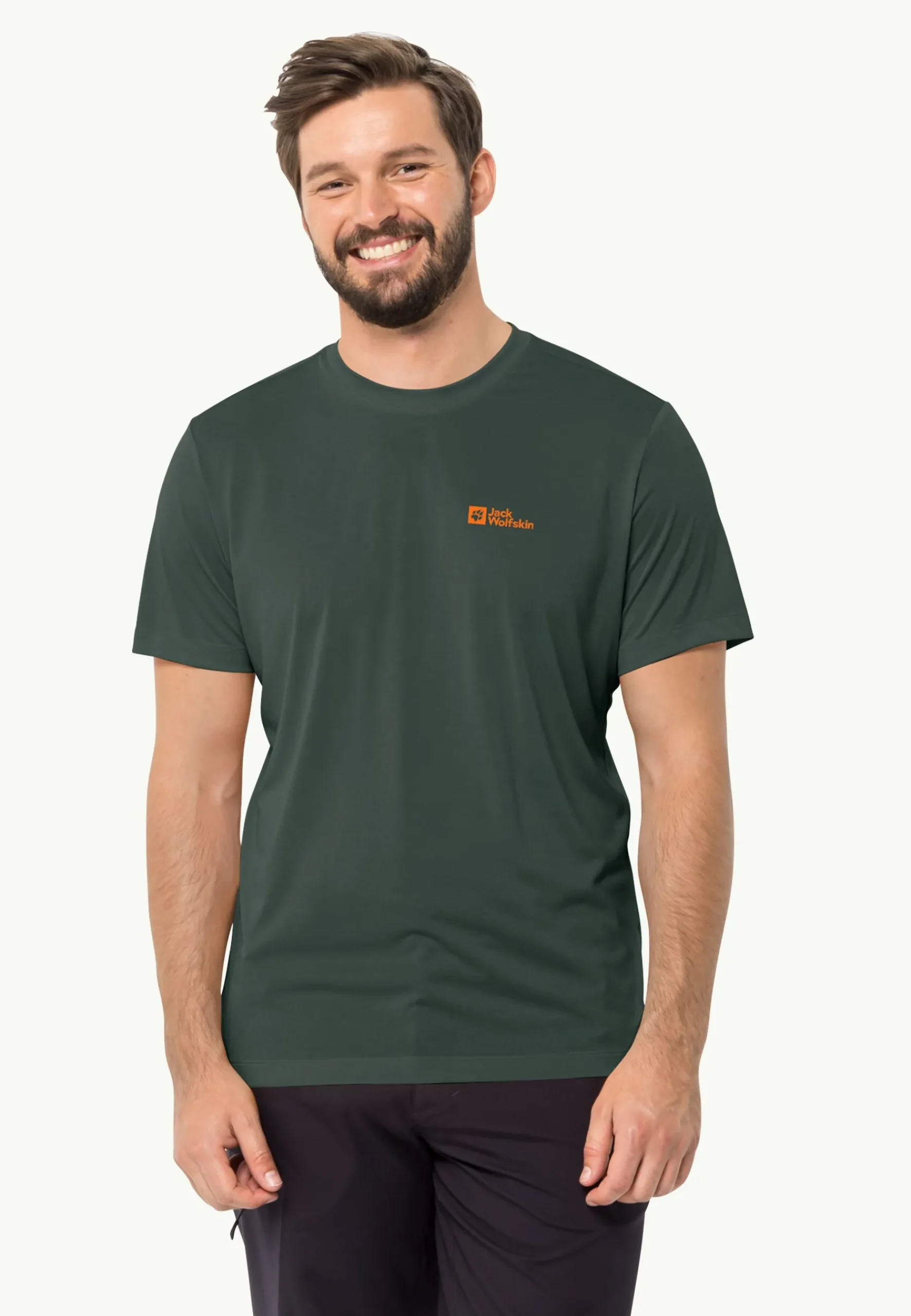Jack Wolfskin Hiking S/s T M|Heren Wandelen|Functionele Shirts