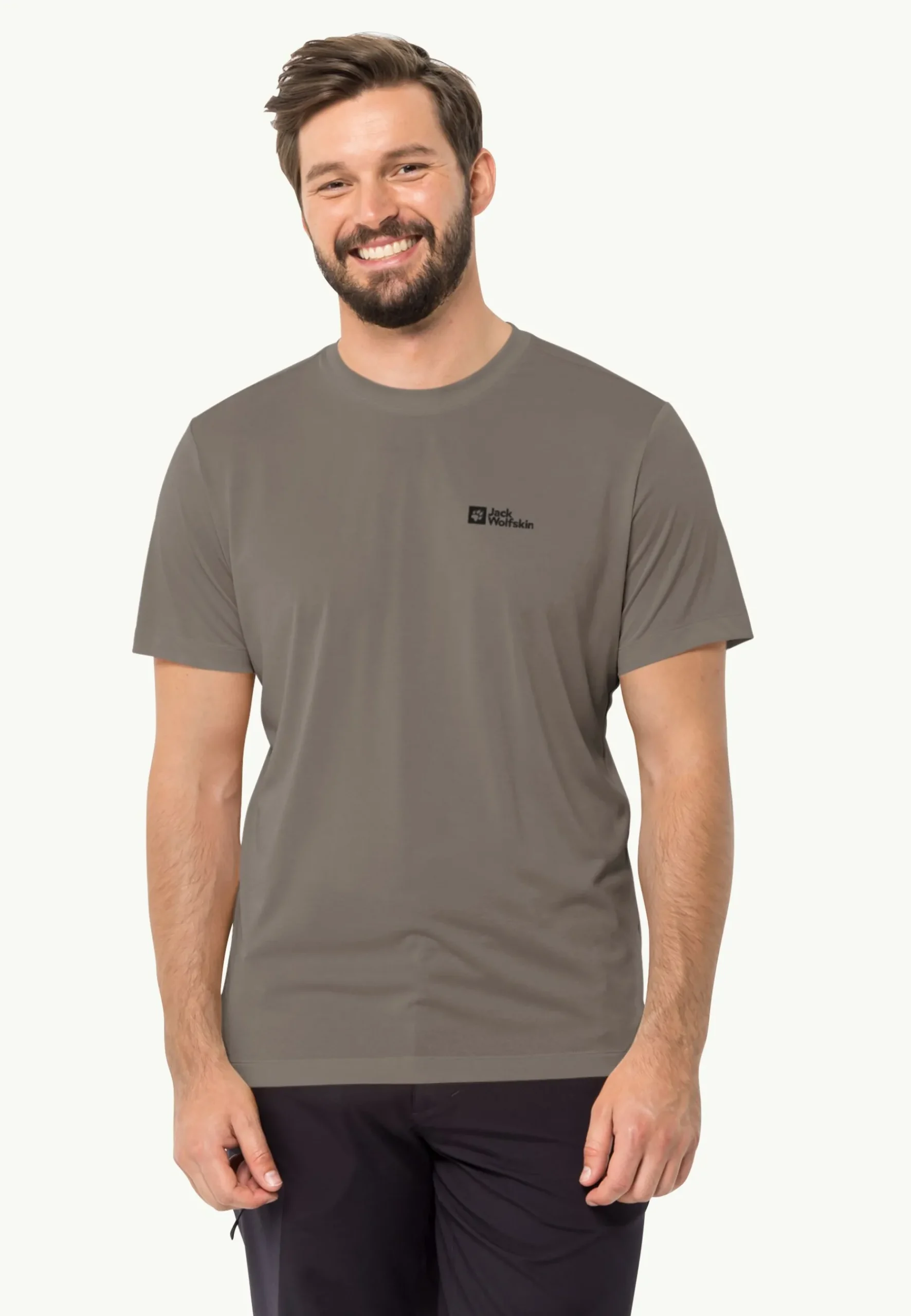 Jack Wolfskin Hiking S/s T M|Heren Wandelen|Functionele Shirts