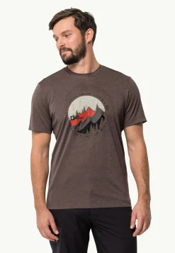 Jack Wolfskin Hiking S/s T M|Heren Wandelen|Functionele Shirts