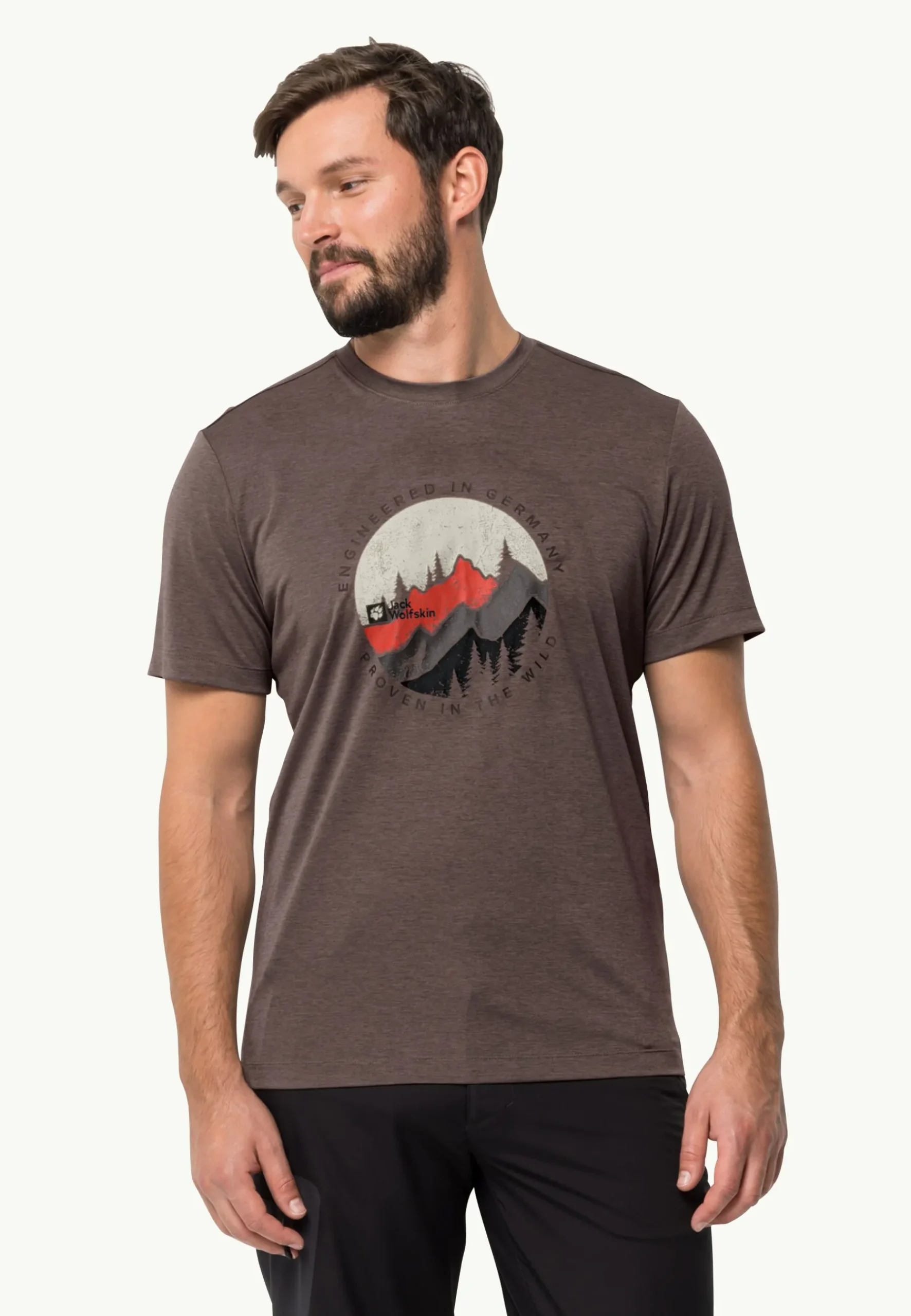 Jack Wolfskin Hiking S/s T M|Heren Wandelen|Functionele Shirts