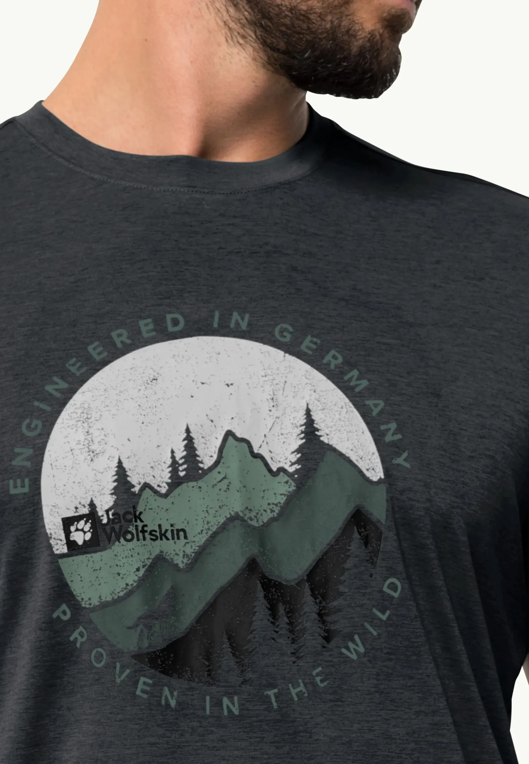 Jack Wolfskin Hiking S/s T M|Heren Wandelen|Functionele Shirts