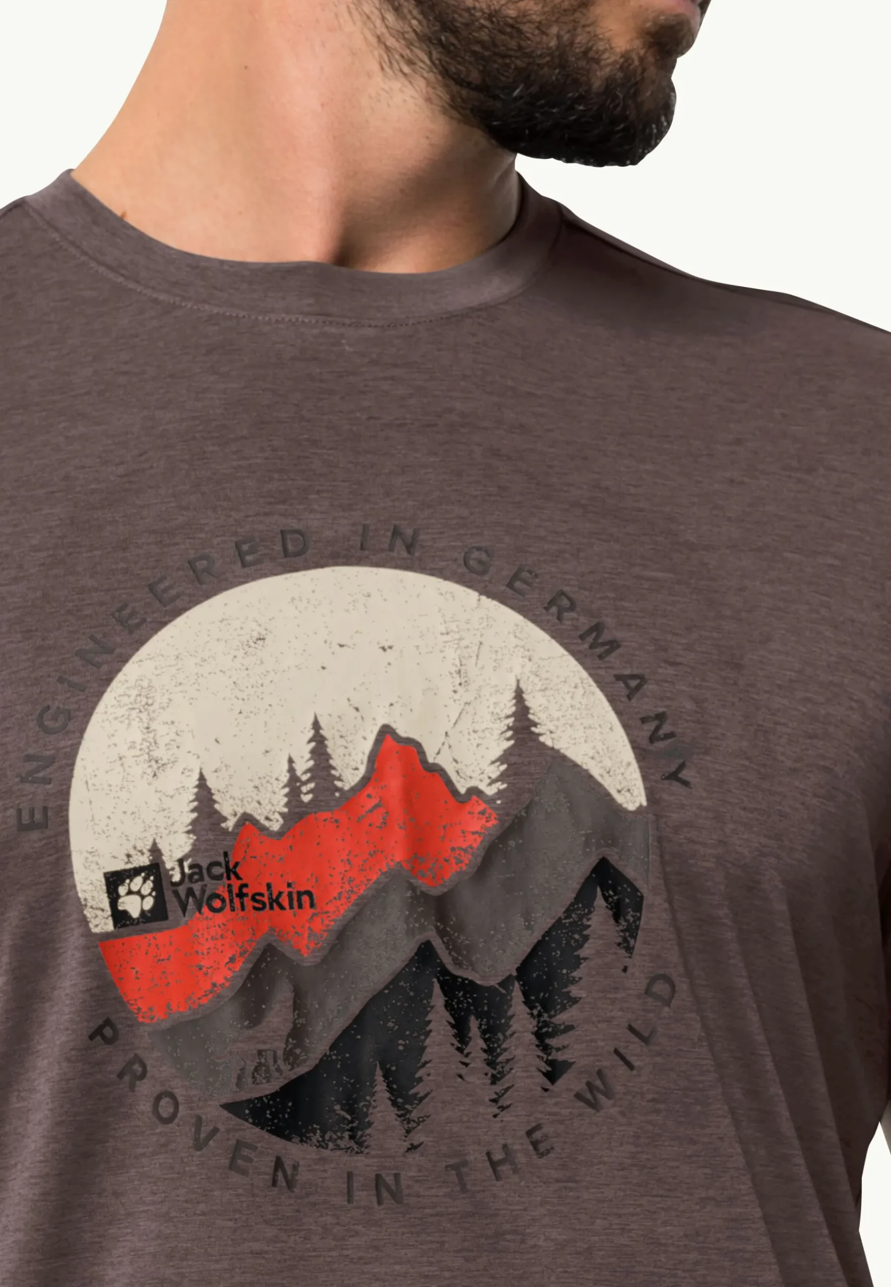 Jack Wolfskin Hiking S/s T M|Heren Wandelen|Functionele Shirts