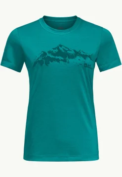Jack Wolfskin Hiking S/s T W|DAMES Wandelen|Functionele Shirts