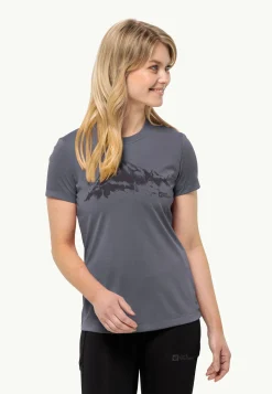 Jack Wolfskin Hiking S/s T W|DAMES Wandelen|Functionele Shirts
