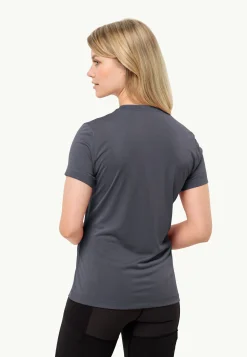 Jack Wolfskin Hiking S/s T W|DAMES Wandelen|Functionele Shirts