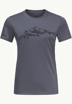 Jack Wolfskin Hiking S/s T W|DAMES Wandelen|Functionele Shirts