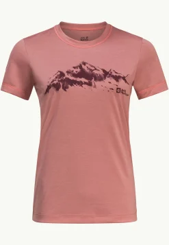 Jack Wolfskin Hiking S/s T W|DAMES Wandelen|Functionele Shirts