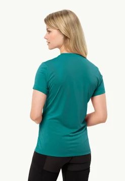 Jack Wolfskin Hiking S/s T W|DAMES Wandelen|Functionele Shirts