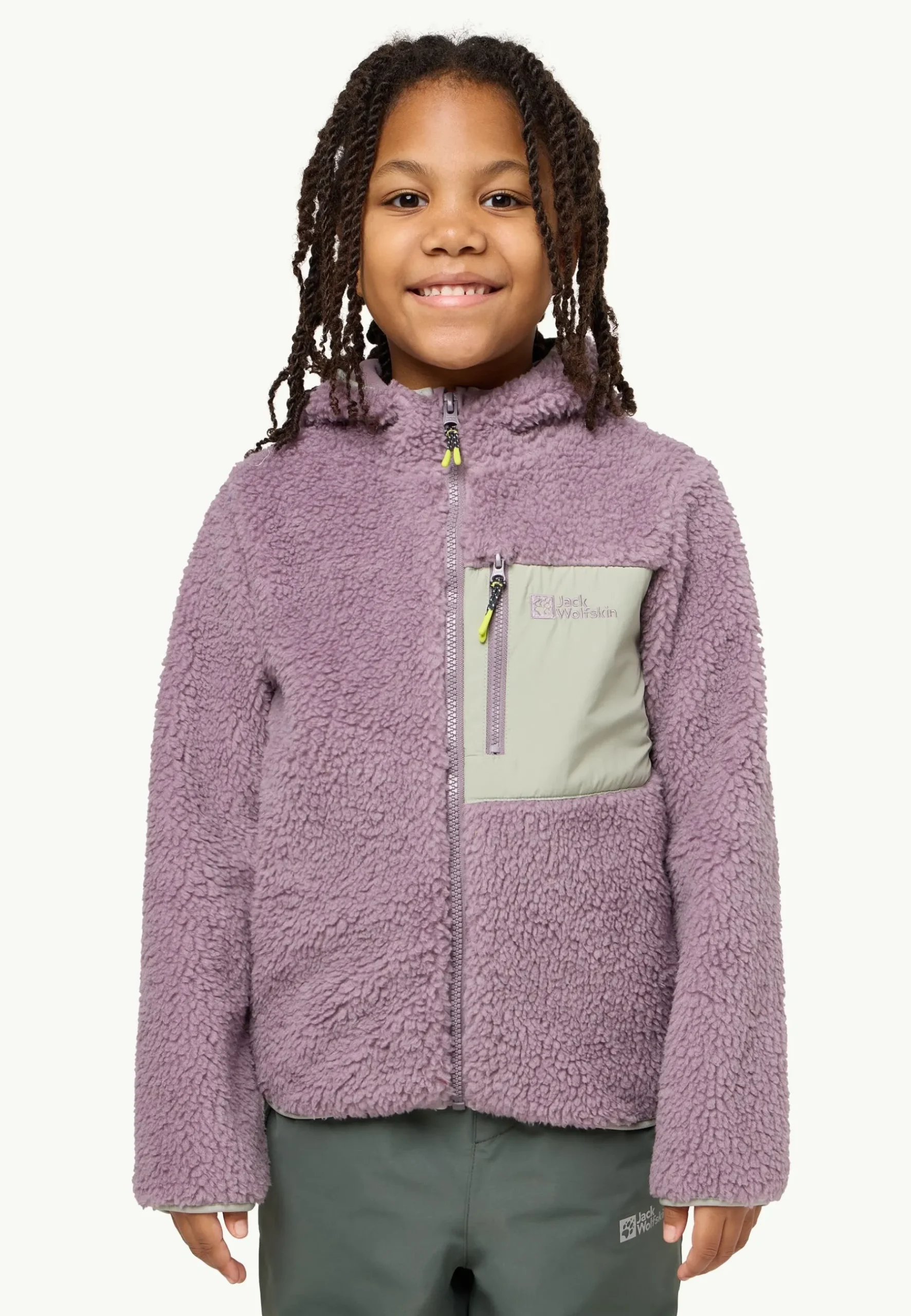 Jack Wolfskin Ice Curl Hood Jacket K|Kinderen Voor- En Najaarsjacks/-Jassen|Fleece