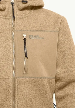 Jack Wolfskin Kaminfeuer Hooded Jkt M|Heren Fleece|Hoodies & Pullovers