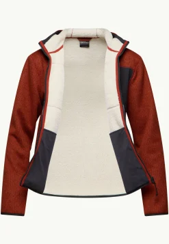 Jack Wolfskin Kaminfeuer Hooded Jkt M|Heren Fleece|Hoodies & Pullovers