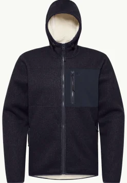 Jack Wolfskin Kaminfeuer Hooded Jkt M|Heren Fleece|Hoodies & Pullovers