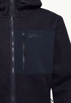 Jack Wolfskin Kaminfeuer Hooded Jkt M|Heren Fleece|Hoodies & Pullovers