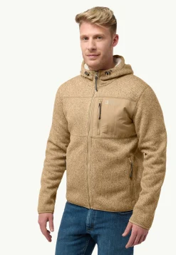 Jack Wolfskin Kaminfeuer Hooded Jkt M|Heren Fleece|Hoodies & Pullovers