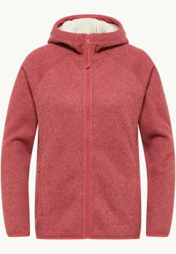 Jack Wolfskin Kaminfeuer Hooded Jkt W|DAMES Voor- En Najaarsjacks/-Jassen|Fleece