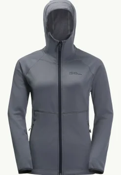 Jack Wolfskin Kolbenberg Hooded Fz W|DAMES Wandelen|Voor- En Najaarsjacks/-Jassen