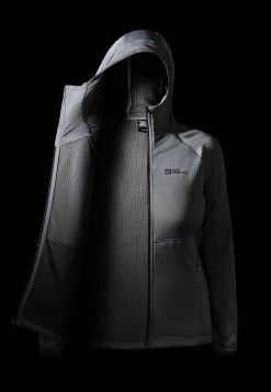 Jack Wolfskin Kolbenberg Hooded Fz W|DAMES Wandelen|Voor- En Najaarsjacks/-Jassen
