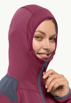 Jack Wolfskin Kolbenberg Hooded Fz W|DAMES Wandelen|Voor- En Najaarsjacks/-Jassen