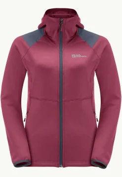Jack Wolfskin Kolbenberg Hooded Fz W|DAMES Wandelen|Voor- En Najaarsjacks/-Jassen