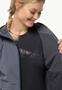 Jack Wolfskin Kolbenberg Hooded Fz W|DAMES Wandelen|Voor- En Najaarsjacks/-Jassen