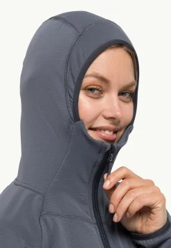 Jack Wolfskin Kolbenberg Hooded Fz W|DAMES Wandelen|Voor- En Najaarsjacks/-Jassen
