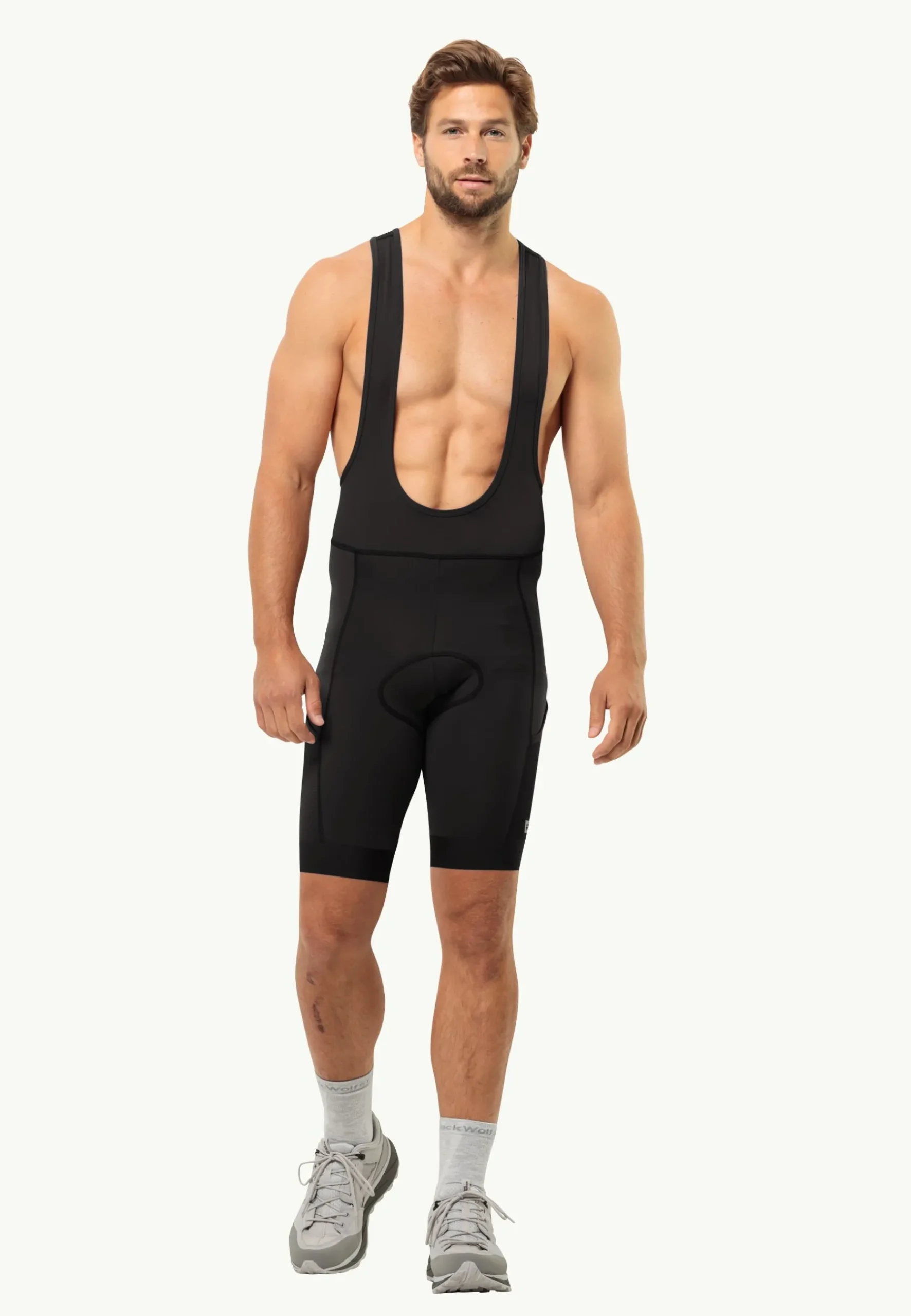 Jack Wolfskin Morobbia Bib Shorts M|Heren Shorts|Fietsbroeken