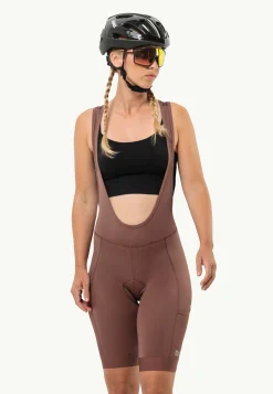 Jack Wolfskin Morobbia Bib Shorts W|DAMES Fietsen|Rokken & Shorts