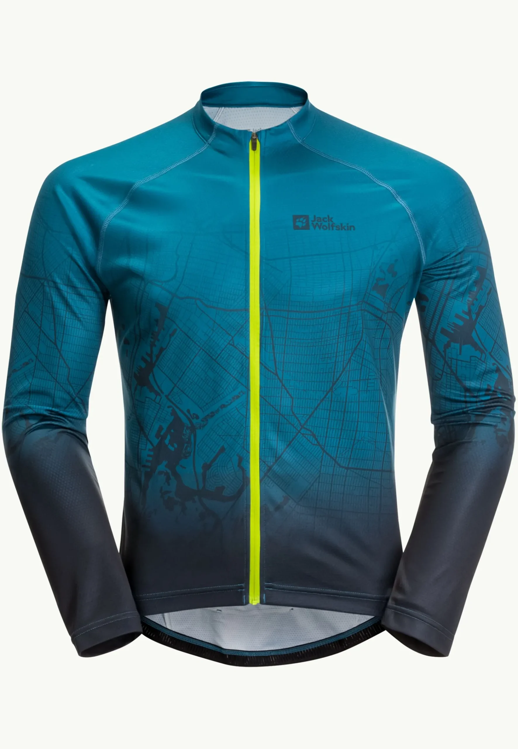 Jack Wolfskin Morobbia Fz L/s Print M|Heren Fietsen|Functionele Shirts