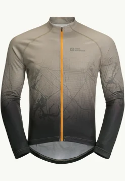 Jack Wolfskin Morobbia Fz L/s Print M|Heren Fietsen|Functionele Shirts